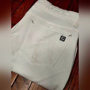 Footjoy Mens Size 34x32 Athletic Fit White Performance Golf Pants C1